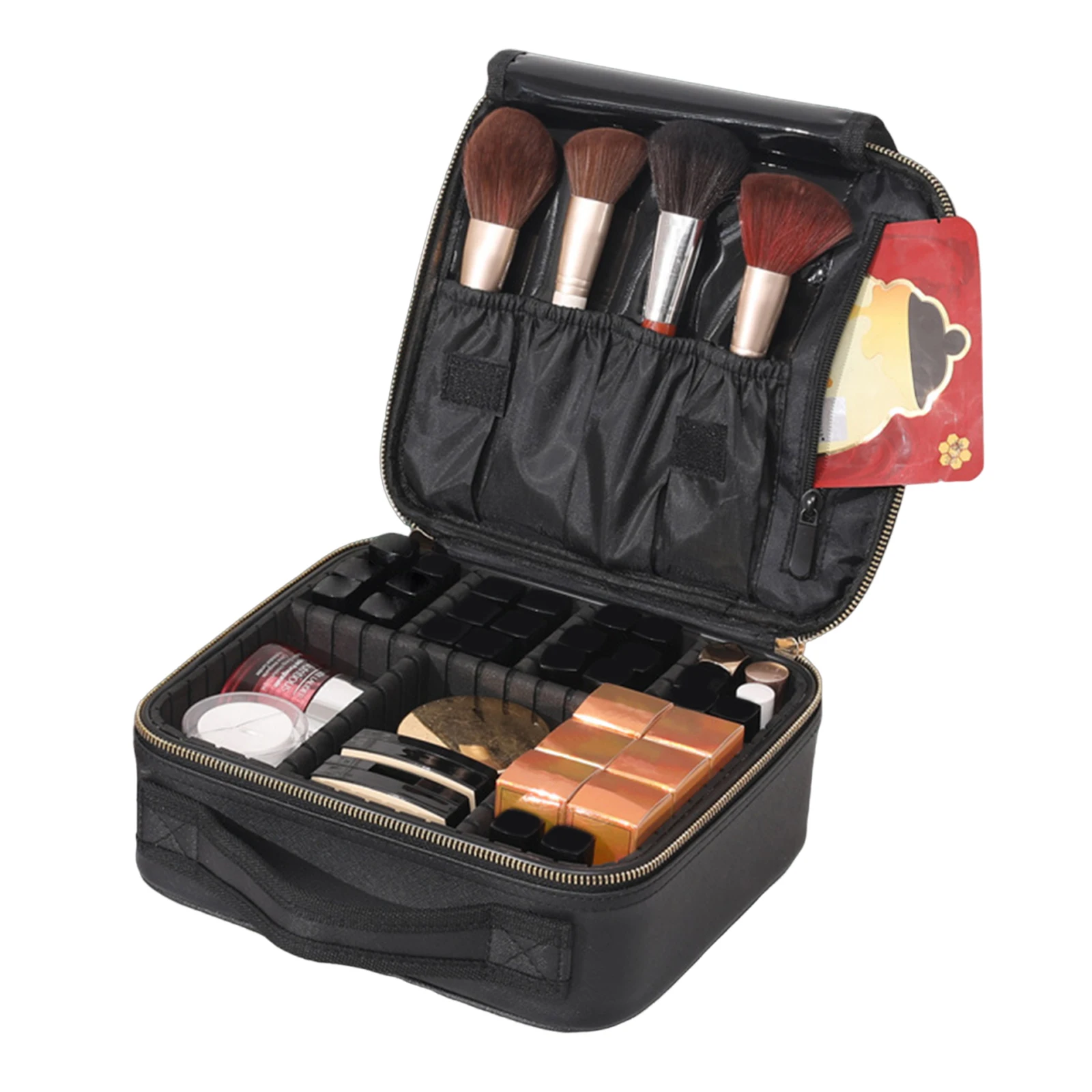 Нейлоновая дорожная косметичка с регулируемым разделителем для женщин (черная)
Нейлоновая дорожная косметичка с регулируемым разделителем для женщин (черная)