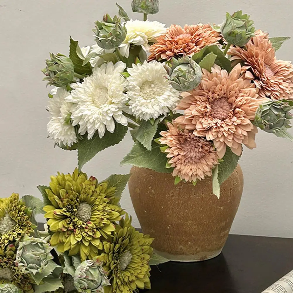 Artificial Sunflower with Green Leaves Fake Silk Flower Bunch Home Office Wedding Party Faux Sunflower Home Decoration
Artificial Sunflower with Green Leaves Fake Silk Flower Bunch Home Office Wedding Party Faux Sunflower Home Decoration