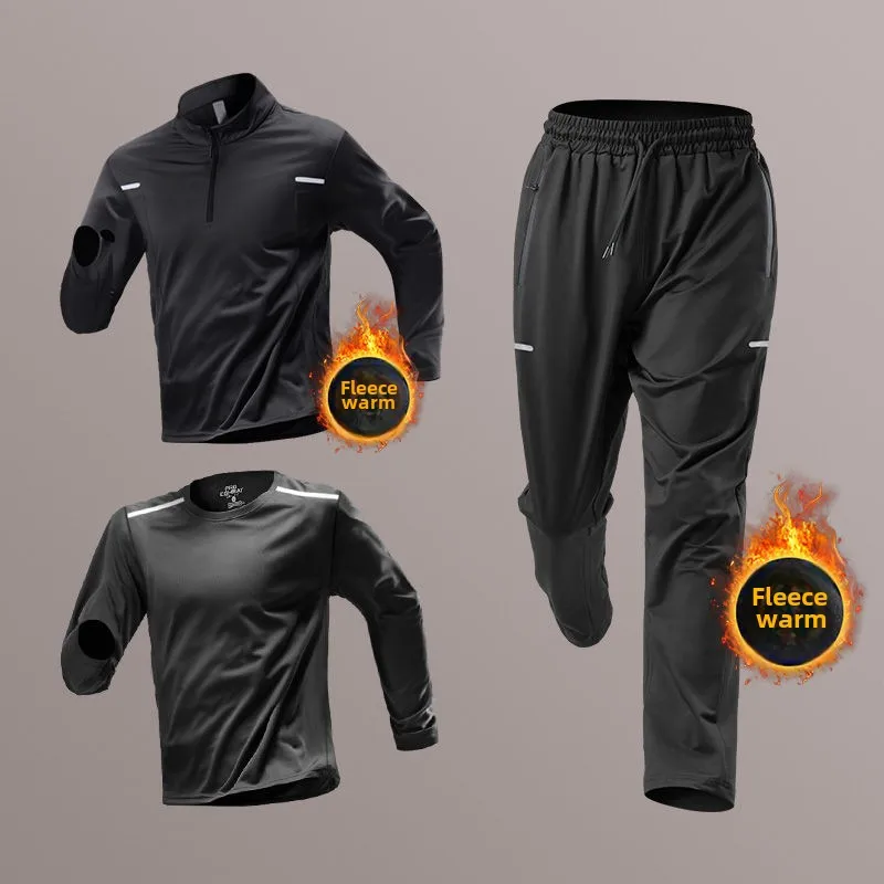 Men's Winter Running Set Fleece-Lined Thermal Sportswear for Training Fitness Suitable for Track Field Quick-Dry Morning Runs
Men's Winter Running Set Fleece-Lined Thermal Sportswear for Training Fitness Suitable for Track Field Quick-Dry Morning Runs