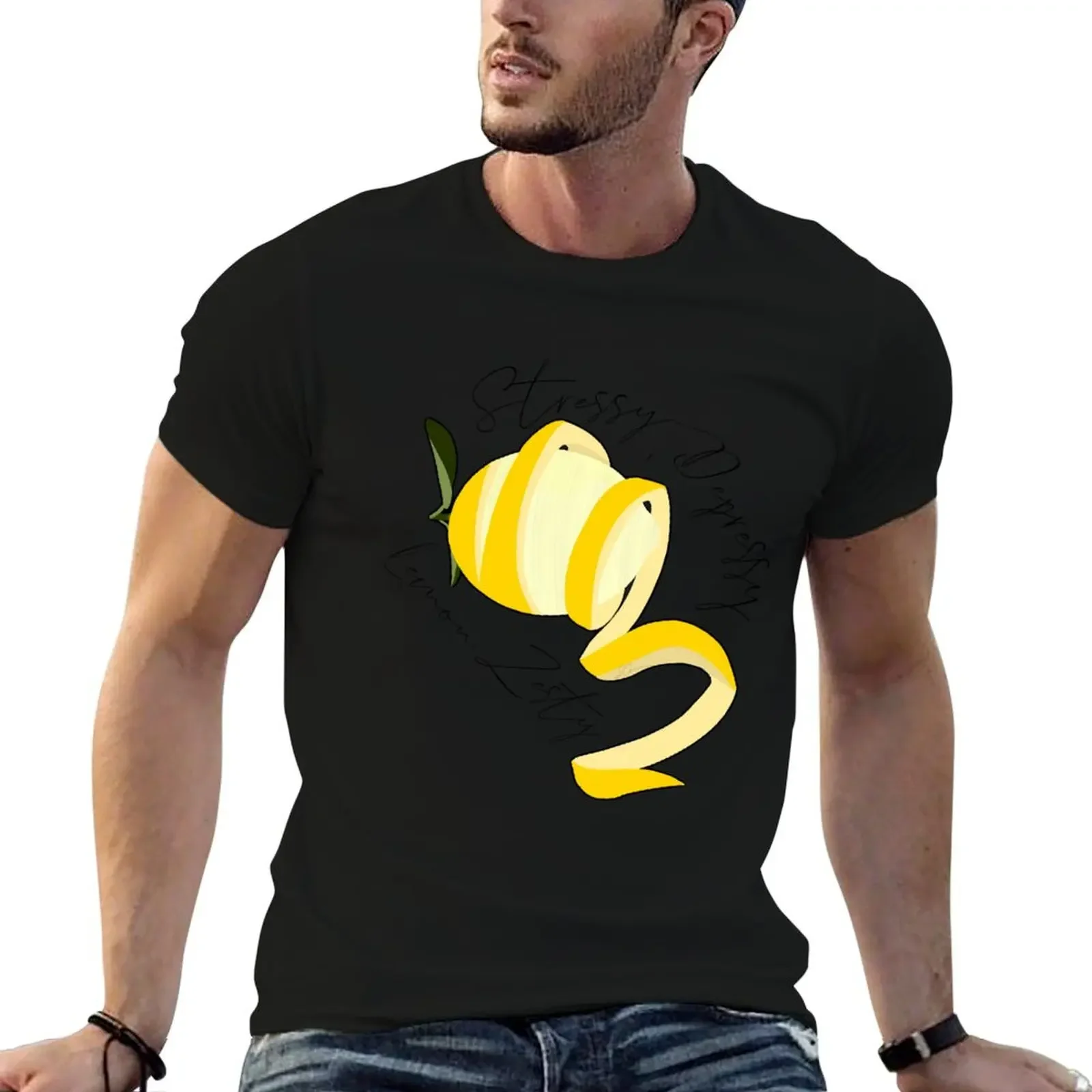 Stressy, Depressy, Lemon Zesty T-Shirt oversized t shirt street wear cotton t shirt men
Stressy, Depressy, Lemon Zesty T-Shirt oversized t shirt street wear cotton t shirt men