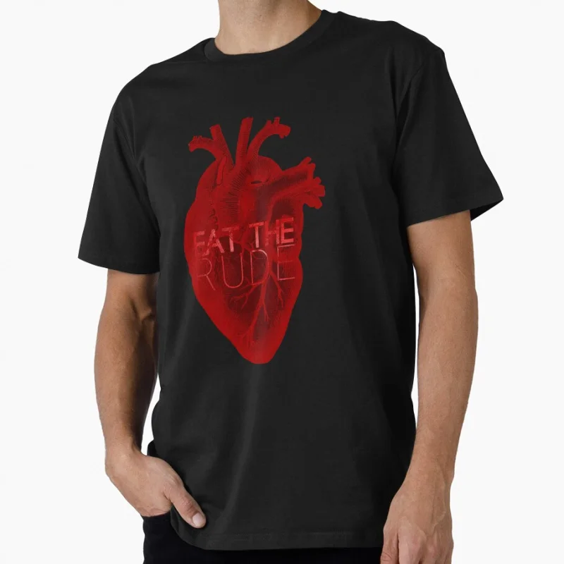 Eat the Rude (Heart) 80s Horror movie Hannibal Scary Halloween Gift t shirt for man Cannibal Graphic clothes All size tops
Eat the Rude (Heart) 80s Horror movie Hannibal Scary Halloween Gift t shirt for man Cannibal Graphic clothes All size tops