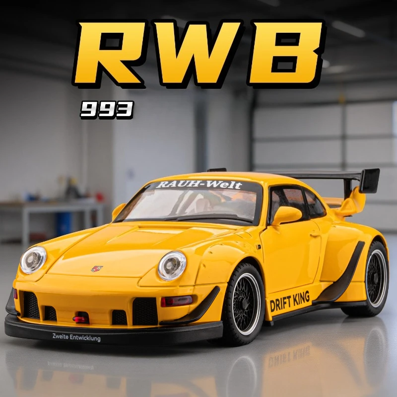 Simulation 1:22 RWB 993 Alloy Sports Car Model Pull-Back Collection Toy Vehicle Boy Birthday Gift Miniature Voiture Sound Light
Simulation 1:22 RWB 993 Alloy Sports Car Model Pull-Back Collection Toy Vehicle Boy Birthday Gift Miniature Voiture Sound Light