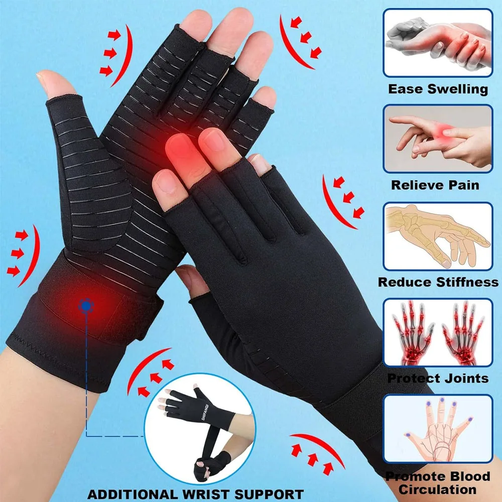 1Pair Compression Arthritis Gloves with Strap,Carpal Tunnel,Typing
1Pair Compression Arthritis Gloves with Strap,Carpal Tunnel,Typing