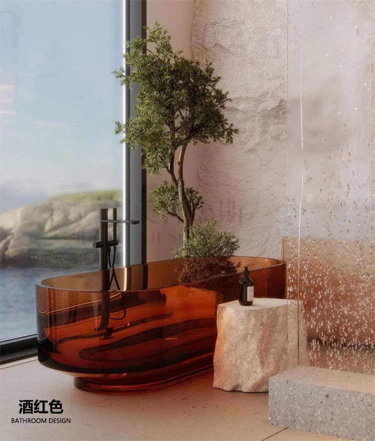 bathroom vanity with sink Brown Brown Coffee Color Transparent Independent Hotel Villa Club Resin Double Bathtub Tub
bathroom vanity with sink Brown Brown Coffee Color Transparent Independent Hotel Villa Club Resin Double Bathtub Tub