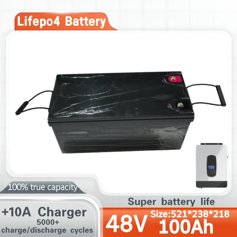 lithium 48v 100AH lifepo4 battery with BMS for tricycle golf cart inverter Solar energy storage scooter + 10A charger
lithium 48v 100AH lifepo4 battery with BMS for tricycle golf cart inverter Solar energy storage scooter + 10A charger