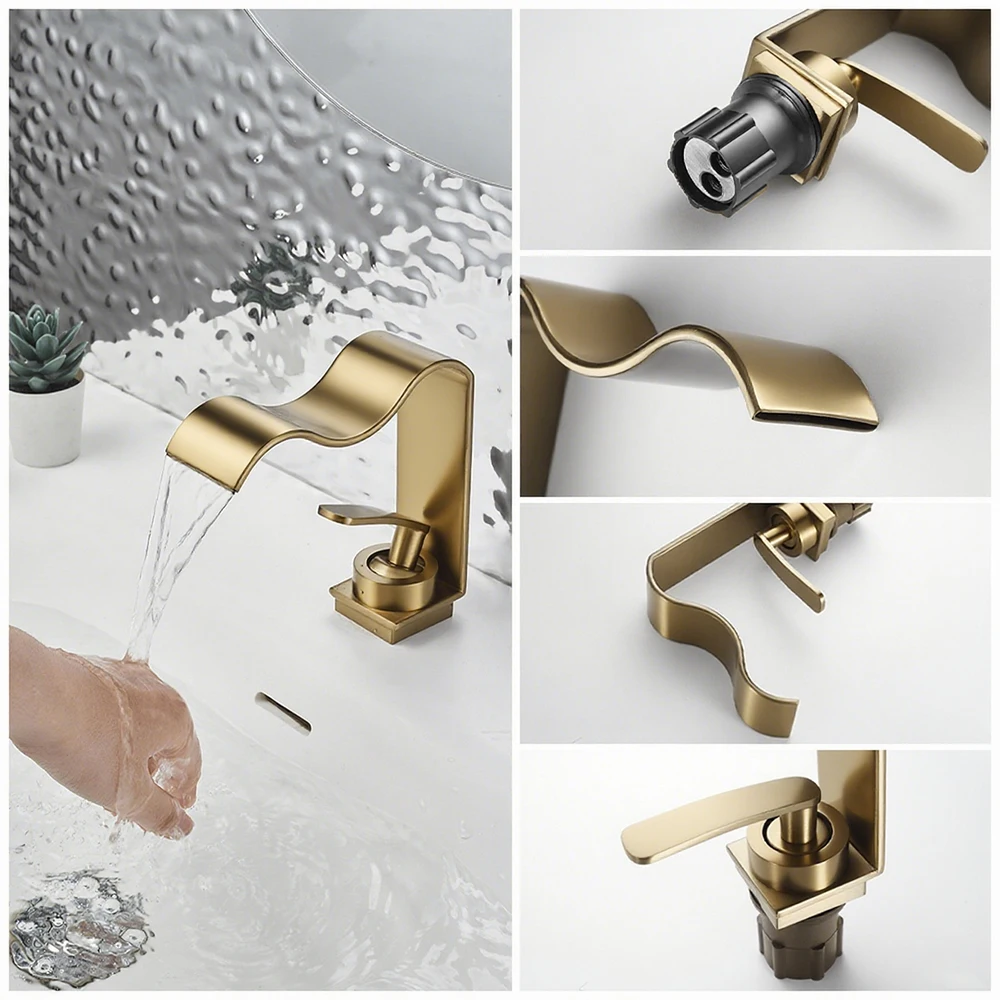 Modern Waterfall Faucet Single Handle 1 Hole Bathroom Sink Faucet Lavatory Vanity Wash Basin Water Faucet Vessel Crane Mixer Tap
Modern Waterfall Faucet Single Handle 1 Hole Bathroom Sink Faucet Lavatory Vanity Wash Basin Water Faucet Vessel Crane Mixer Tap