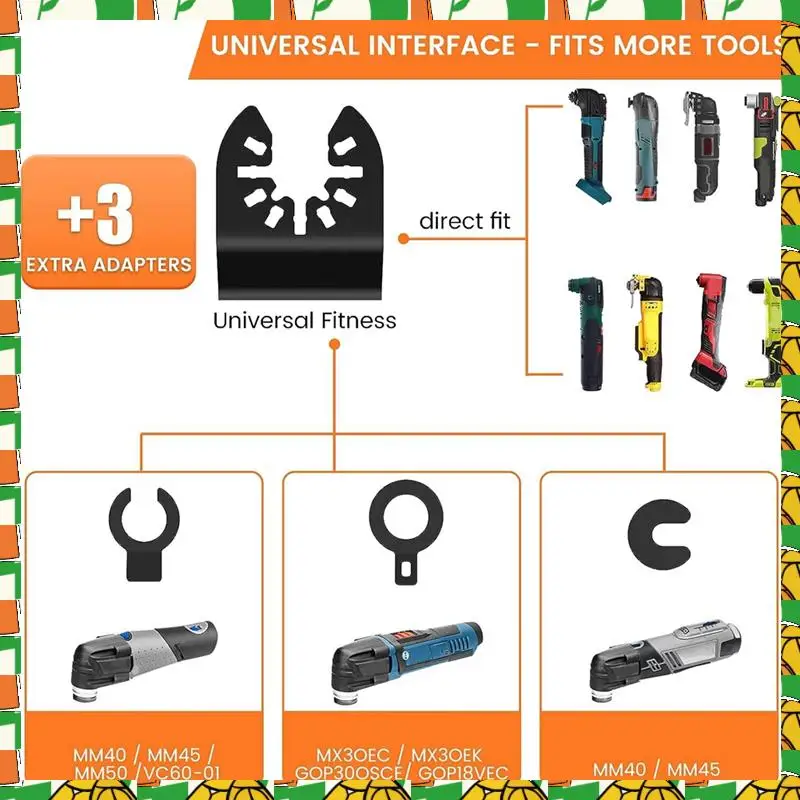Universal Oscillating Saw Blades Oscillating Tool Blades Multitool Blades Set For Hard Material, Hardened Metal
Universal Oscillating Saw Blades Oscillating Tool Blades Multitool Blades Set For Hard Material, Hardened Metal