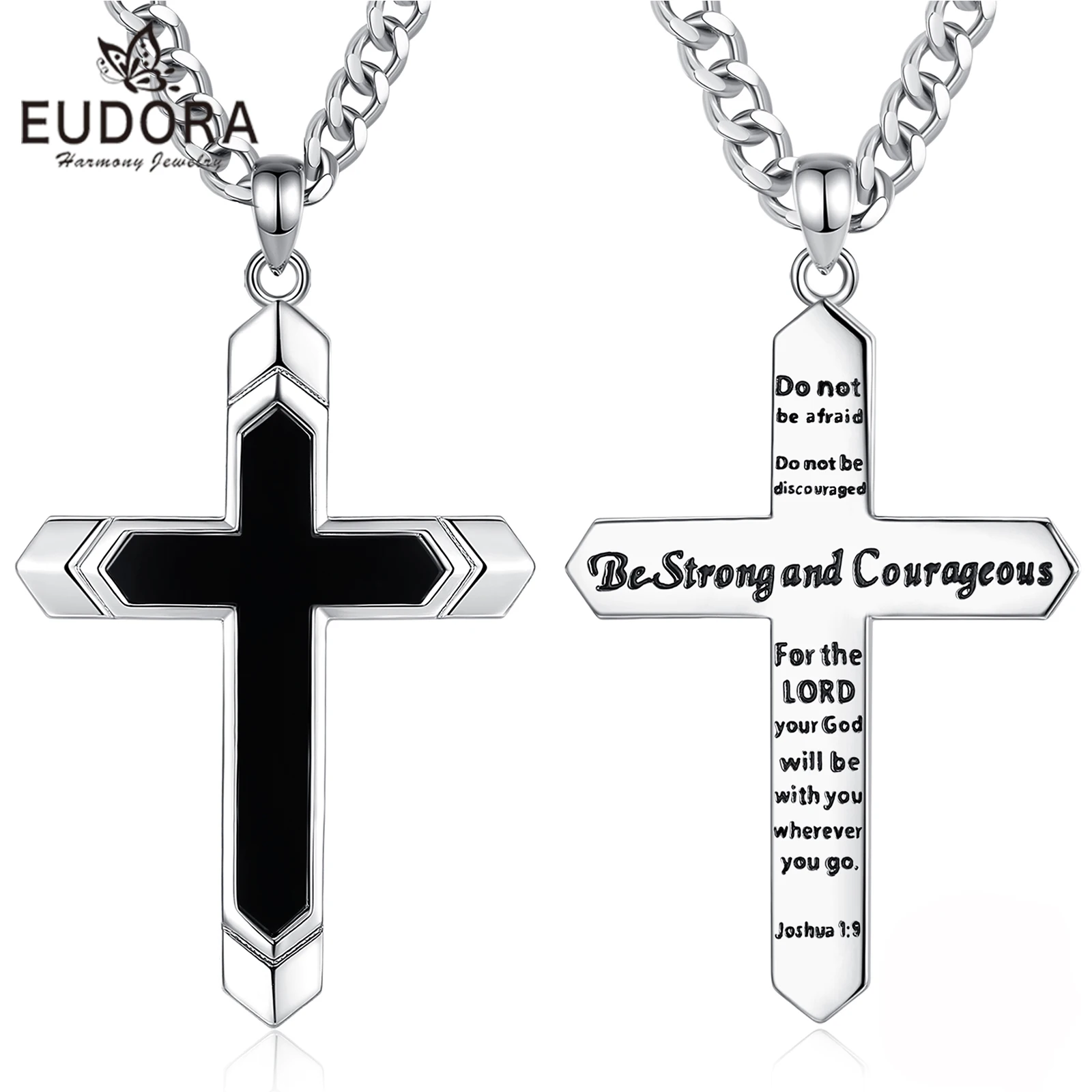 Eudora Obsidian Cross Necklace Bible Verse Crystal Stone Pendant Christian Religious Jewelry Faith Gift for Men Women
Eudora Obsidian Cross Necklace Bible Verse Crystal Stone Pendant Christian Religious Jewelry Faith Gift for Men Women