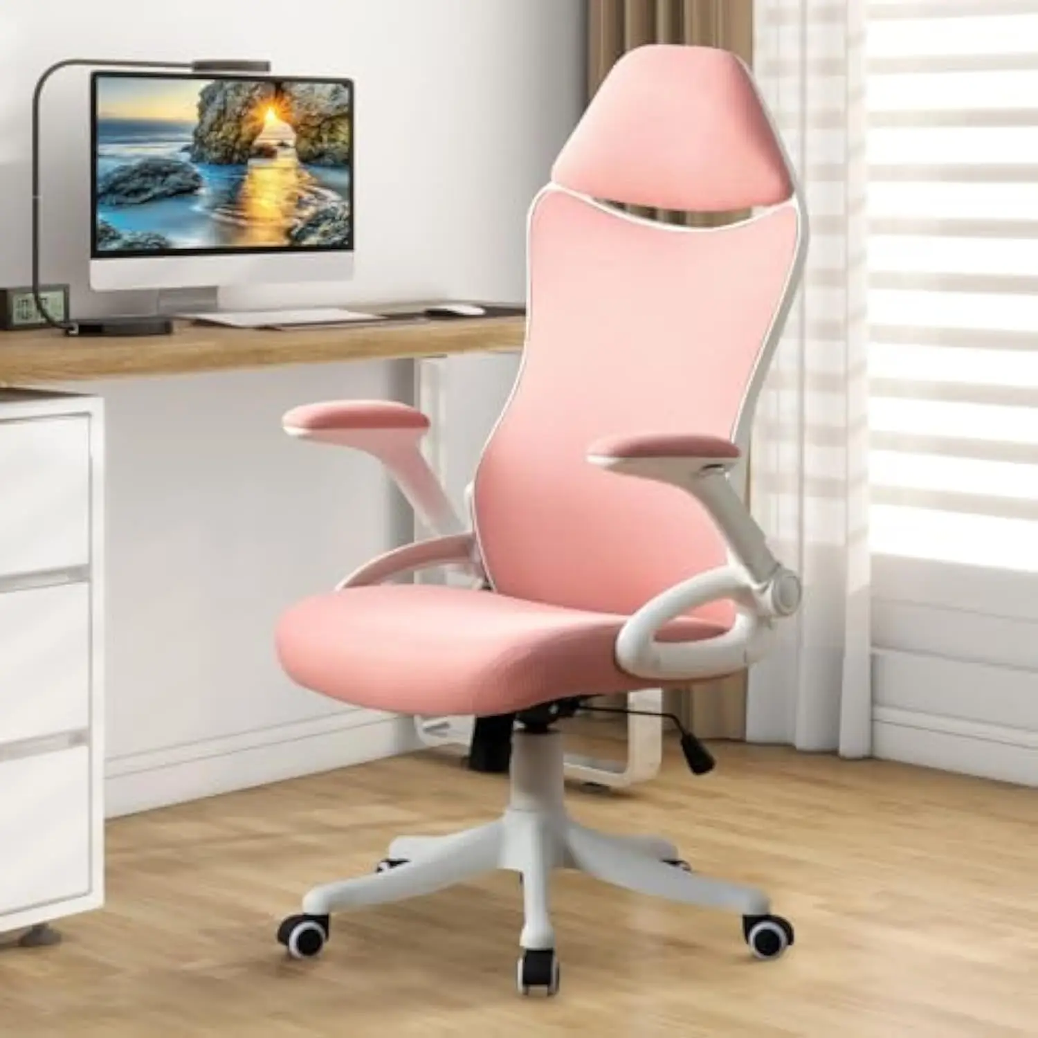 Office Chair Ergonomic Office Desk Chair with Adjustable Lumbar Support and Flip-up Arms, High Back Mesh Swivel Executive Compu
Office Chair Ergonomic Office Desk Chair with Adjustable Lumbar Support and Flip-up Arms, High Back Mesh Swivel Executive Compu