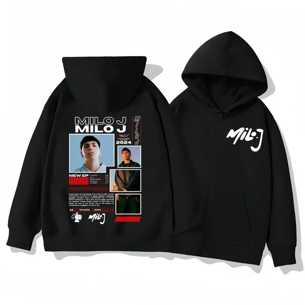 Rapper Milo J Album Merch Zipper Hoodie Men's Women's Fashion Hip Hop Zip Up Sweatshirts High Quality Fleece Oversized Pullovers 
Rapper Milo J Album Merch Zipper Hoodie Men's Women's Fashion Hip Hop Zip Up Sweatshirts High Quality Fleece Oversized Pullovers