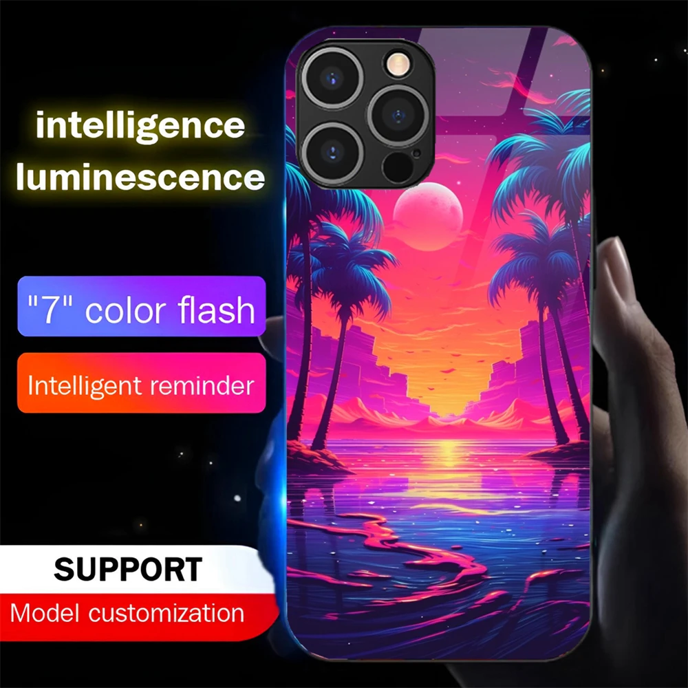American Summer Scenery Sound Control LED Flash Case Luminous Glass Cover For iPhone Air 17 16 E 15 14 13 12 11 Pro Max Plus
American Summer Scenery Sound Control LED Flash Case Luminous Glass Cover For iPhone Air 17 16 E 15 14 13 12 11 Pro Max Plus