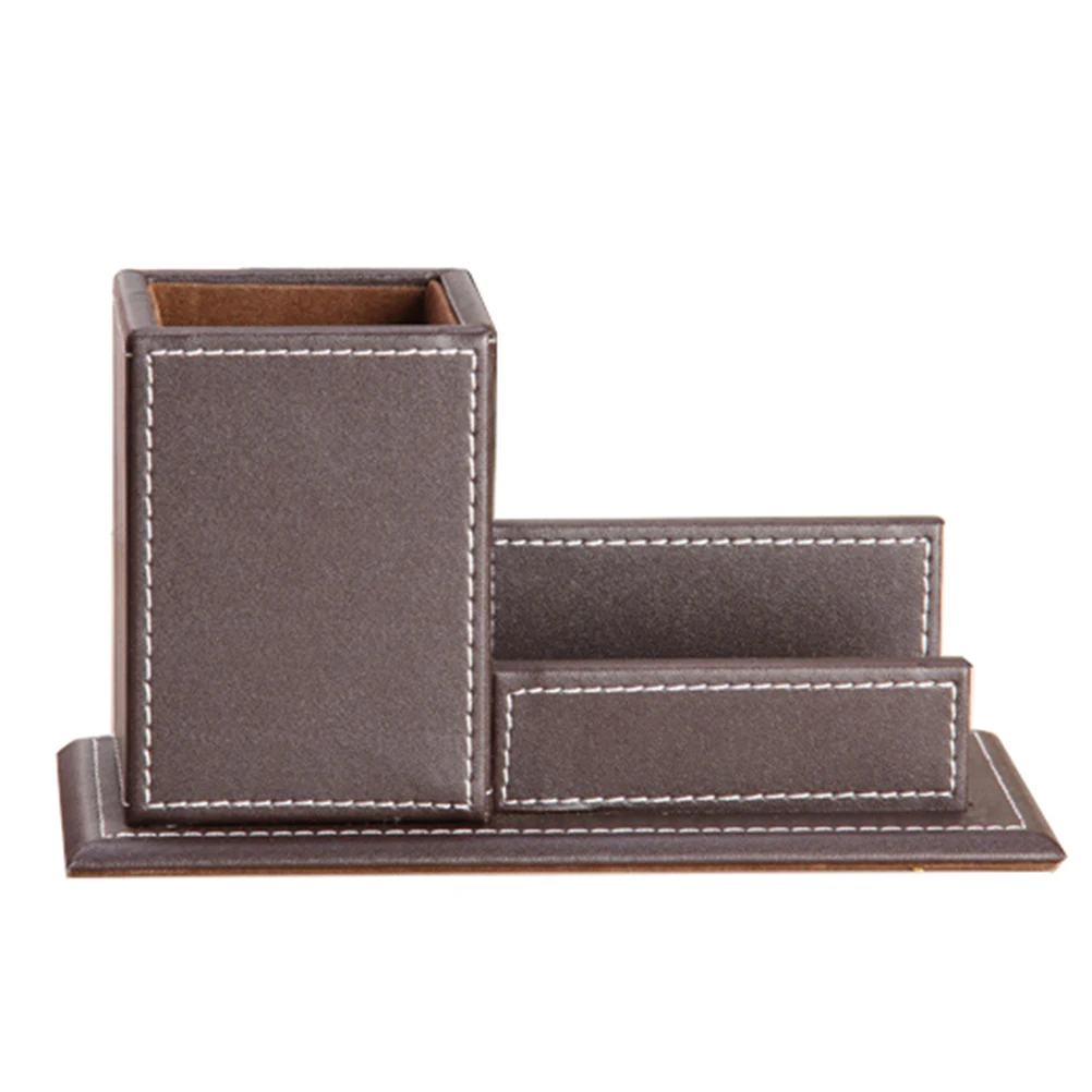 PU Holder Creative Desk ganizer Office Pen Holder Storage Wood Base Office Supplies Elegant Container
PU Holder Creative Desk ganizer Office Pen Holder Storage Wood Base Office Supplies Elegant Container