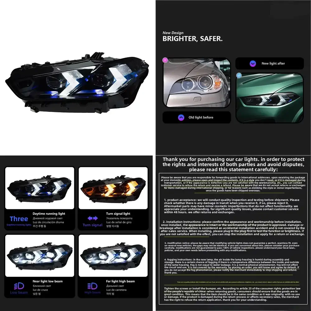 Фара в сборе для BMW X5 E70 G18, светодиодная линза, 12В 55Вт, дневные ходовые огни, указатели поворота, модификация
Фара в сборе для BMW X5 E70 G18, светодиодная линза, 12В 55Вт, дневные ходовые огни, указатели поворота, модификация