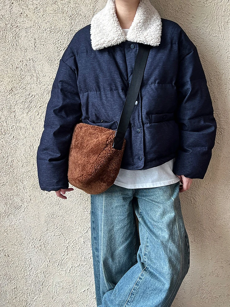 Blue Lambswool Big Size Keep Warm Down Jacket New Long Sleeve Warm Women Parkas Fashion Tide Autumn Winter
Blue Lambswool Big Size Keep Warm Down Jacket New Long Sleeve Warm Women Parkas Fashion Tide Autumn Winter