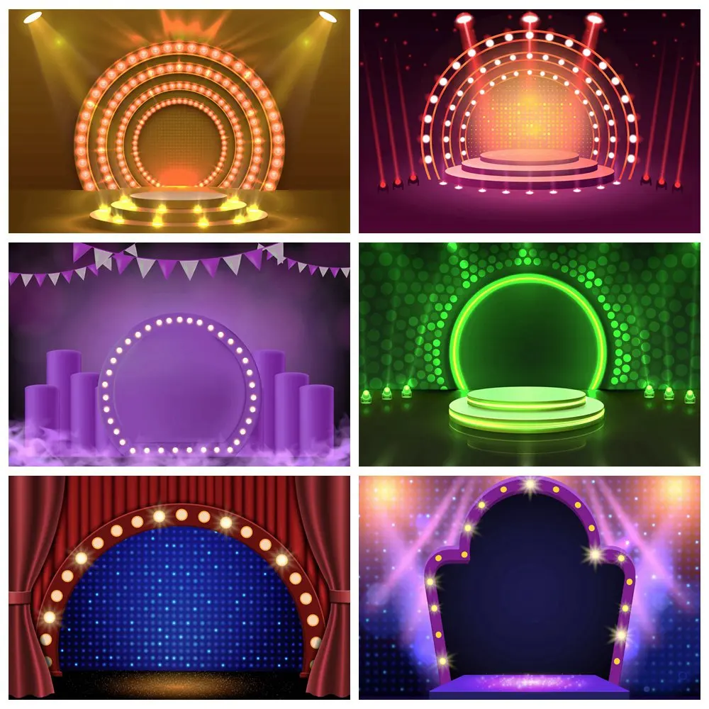 Neon Circus Stage Birthday Decoration Photography Backdrops Custom Children Curtain Glitters Spotlights Studio Photo Backgrounds
Neon Circus Stage Birthday Decoration Photography Backdrops Custom Children Curtain Glitters Spotlights Studio Photo Backgrounds