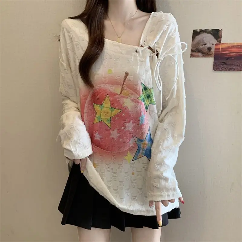 Women's Plus Size Vintage Star Print Long Sleeve Shirt Fall Winter 2026 Loose Asymmetric Drawstring Textured Casual Tunic Blouse
Women's Plus Size Vintage Star Print Long Sleeve Shirt Fall Winter 2026 Loose Asymmetric Drawstring Textured Casual Tunic Blouse