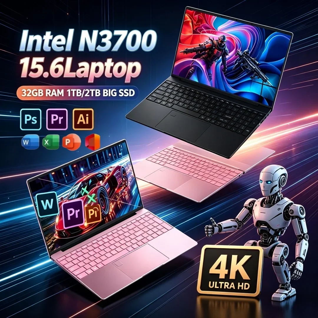 Hot Sale 2026 Intel N3700 15.6 Inch Ultra Thin Laptop 3 Color Portable Powerful Notebook For Daily Office Work
Hot Sale 2026 Intel N3700 15.6 Inch Ultra Thin Laptop 3 Color Portable Powerful Notebook For Daily Office Work
