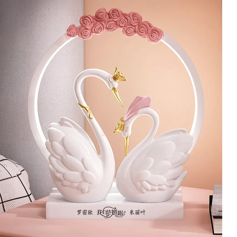 Wedding gift for boudoir European white swan ornament a pair of living room bedroom table night light
Wedding gift for boudoir European white swan ornament a pair of living room bedroom table night light