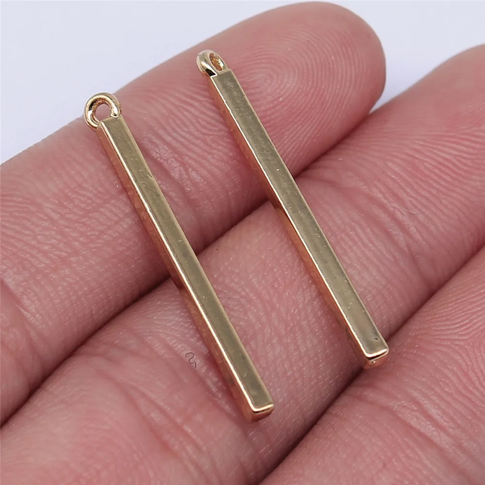 10pcs 3x32mm KC Gold Long Strip Bar Charms Zinc Alloy DIY Handmade Jewelry Making Accessories
10pcs 3x32mm KC Gold Long Strip Bar Charms Zinc Alloy DIY Handmade Jewelry Making Accessories