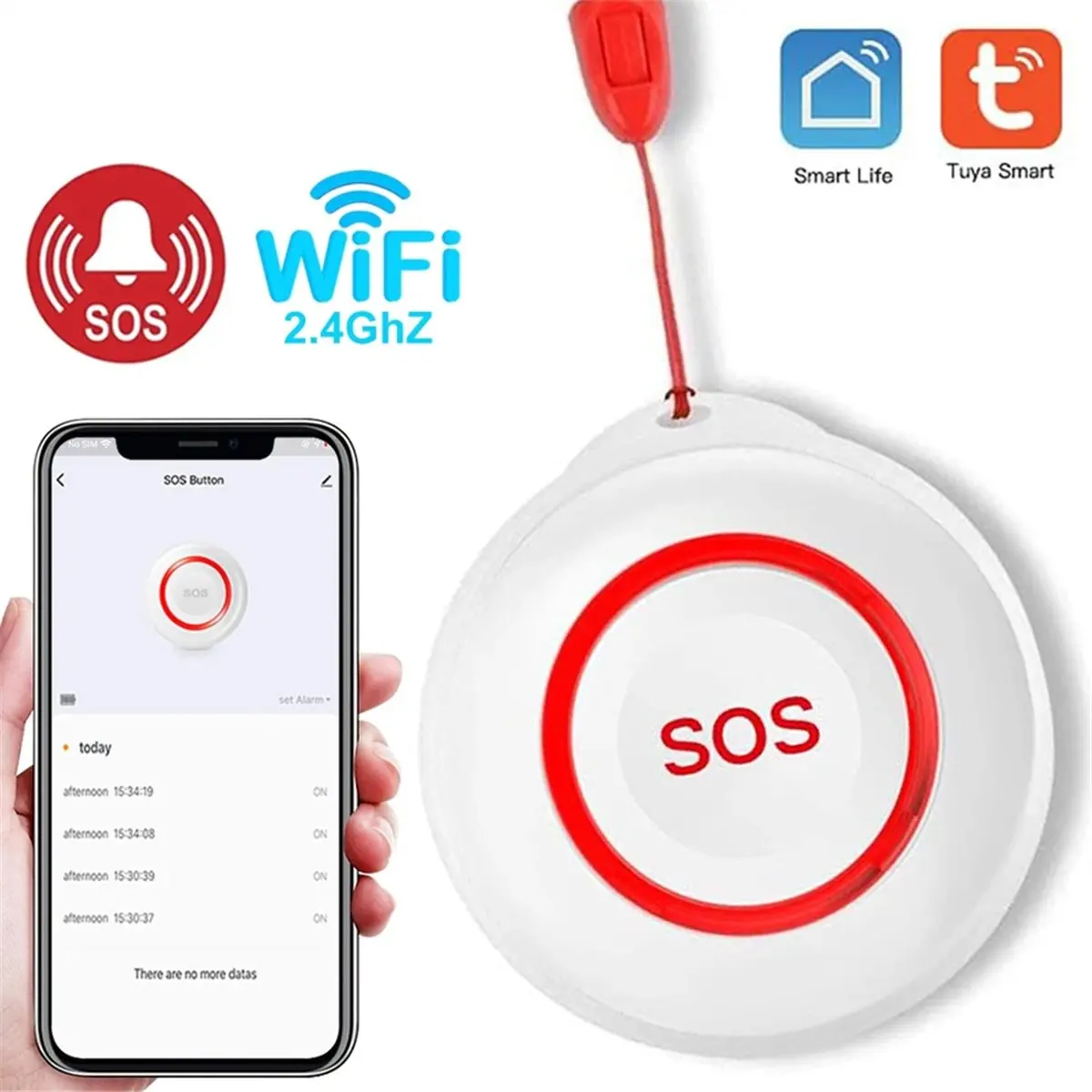 Кнопка сигнализации Wi-Fi SOS, аккумуляторная батарея для пожилых людей, умная аварийная кнопка паники, персональная самостоятельная кнопка для стариков
Кнопка сигнализации Wi-Fi SOS, аккумуляторная батарея для пожилых людей, умная аварийная кнопка паники, персональная самостоятельная кнопка для стариков