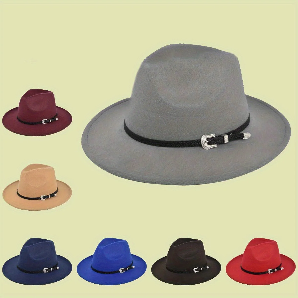 Men's Wide-brimmed Retro Sun Hat, Plain Belt, Jazz Hat, Festive Top Hat, Tweed Denim Felt Hat
Men's Wide-brimmed Retro Sun Hat, Plain Belt, Jazz Hat, Festive Top Hat, Tweed Denim Felt Hat