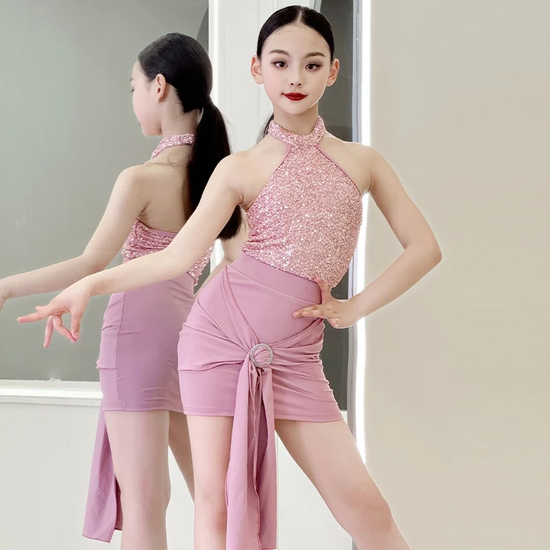 Pink Shining New Latin Dance Costume Girls Cha Cha Tango Dancing Performance Clothes Children Backless Training Clothing XH2856
Pink Shining New Latin Dance Costume Girls Cha Cha Tango Dancing Performance Clothes Children Backless Training Clothing XH2856
