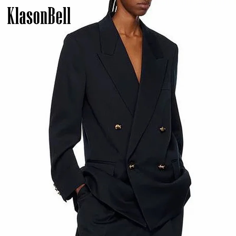 Женский двубортный Блейзер KlasonBell, модная офисная одежда с металлическими пуговицами, 10,10
Женский двубортный Блейзер KlasonBell, модная офисная одежда с металлическими пуговицами, 10,10