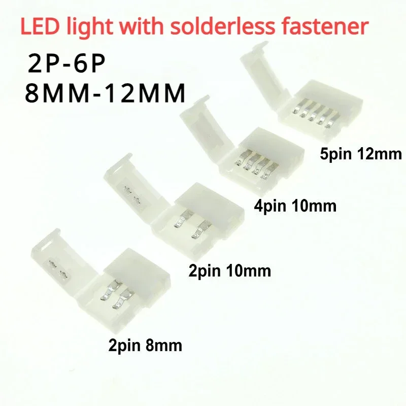 5/10Pcs/lot 8/10/12mm LED Strip Connector 2/3/4/5/6pin Connector for single color 2835/5050 RGB RGBW RGBWW LED Strip Light
5/10Pcs/lot 8/10/12mm LED Strip Connector 2/3/4/5/6pin Connector for single color 2835/5050 RGB RGBW RGBWW LED Strip Light