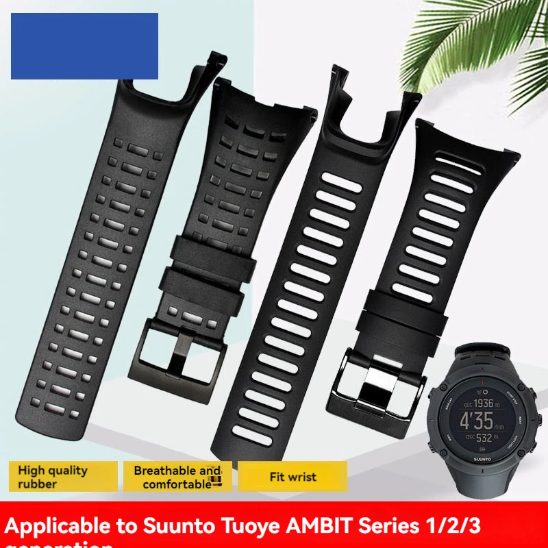 For SUUNTO Ambit 1 2 2R 2S Run/3 PEAK Series Rubber Watchband Men's watch Accessories+Screwdriver Outdoor sports silicone strap
For SUUNTO Ambit 1 2 2R 2S Run/3 PEAK Series Rubber Watchband Men's watch Accessories+Screwdriver Outdoor sports silicone strap