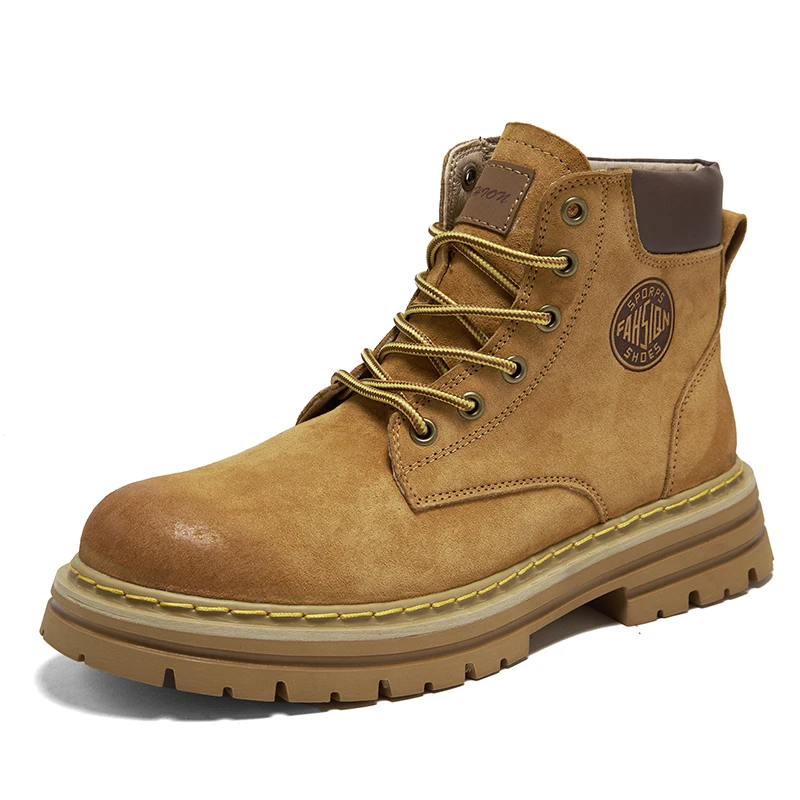 Boots Men High Top Boots High Quality Women Leather Shoes Fashion Outdoor Sneakers Men Lace Up Non-Slip Ankle Boots for Couple
Boots Men High Top Boots High Quality Women Leather Shoes Fashion Outdoor Sneakers Men Lace Up Non-Slip Ankle Boots for Couple