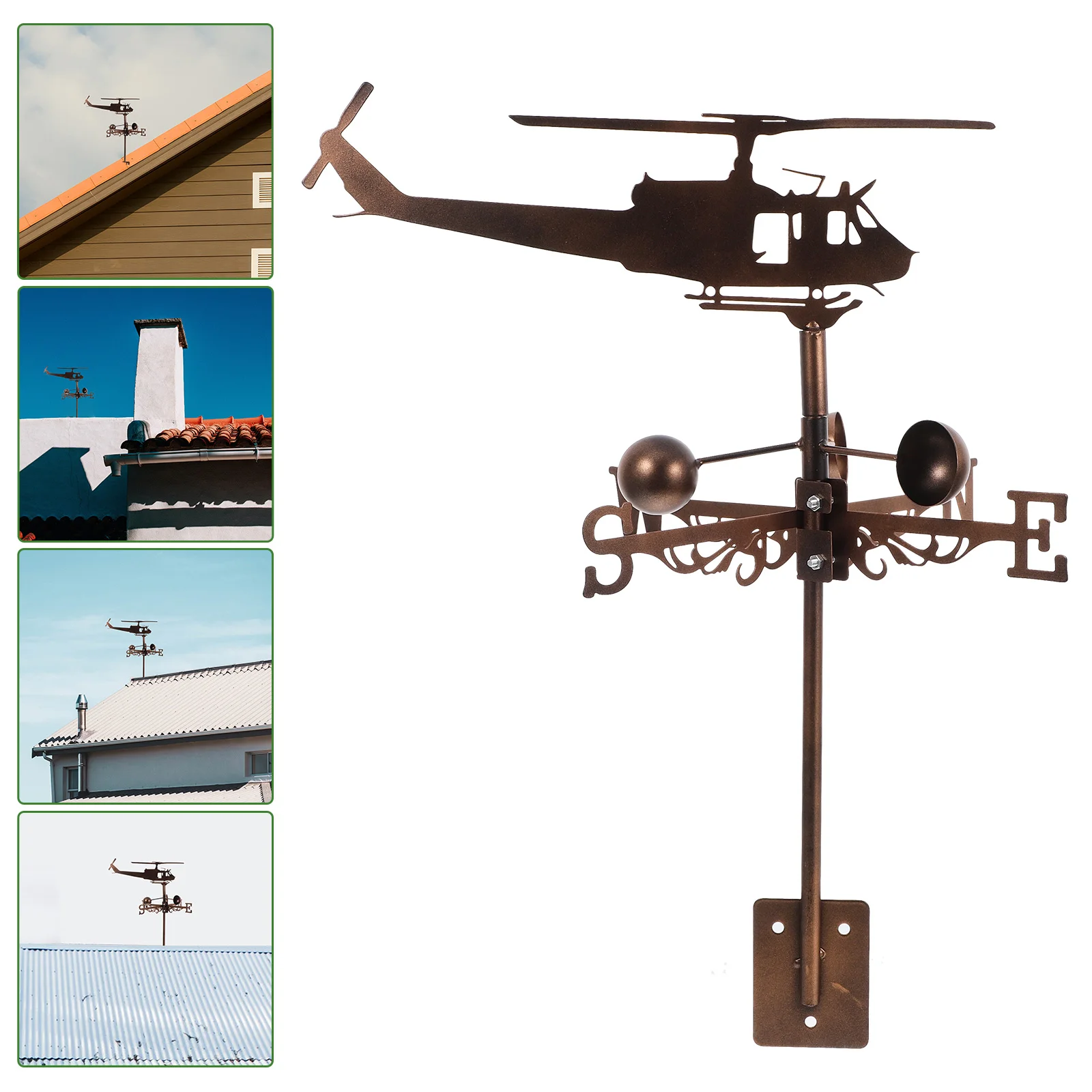 Helicopter Weathervane Yard Decor Vanes for Metal Wind Direction Indicator Garden Decoration Decorative Lawn Ornaments
Helicopter Weathervane Yard Decor Vanes for Metal Wind Direction Indicator Garden Decoration Decorative Lawn Ornaments
