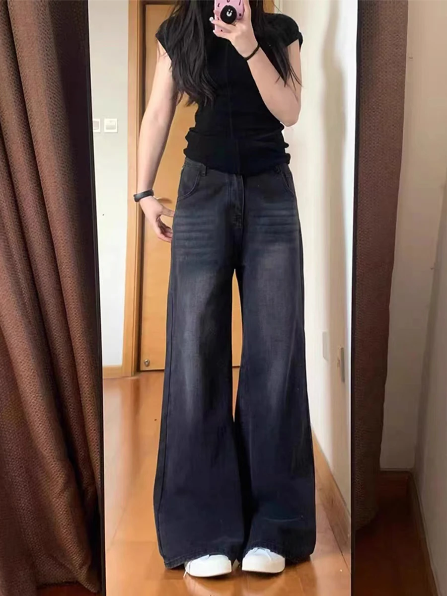 Джинсы женские прямого кроя с высокой талией и широкими штанинами, весна-осень, большие размеры, свободные, стройнящие, для фигуры типа «груша»...
Джинсы женские прямого кроя с высокой талией и широкими штанинами, весна-осень, большие размеры, свободные, стройнящие, для фигуры типа «груша»...