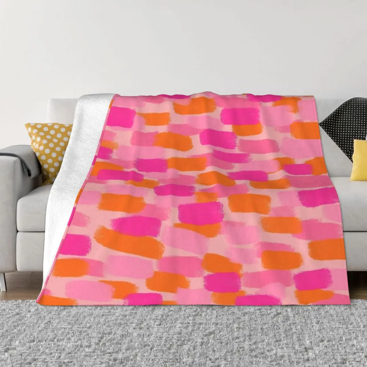 Abstract, Pink with Orange, Paint Brush Effect Throw Blanket Designer Blankets Summer Bedding Blankets
Abstract, Pink with Orange, Paint Brush Effect Throw Blanket Designer Blankets Summer Bedding Blankets