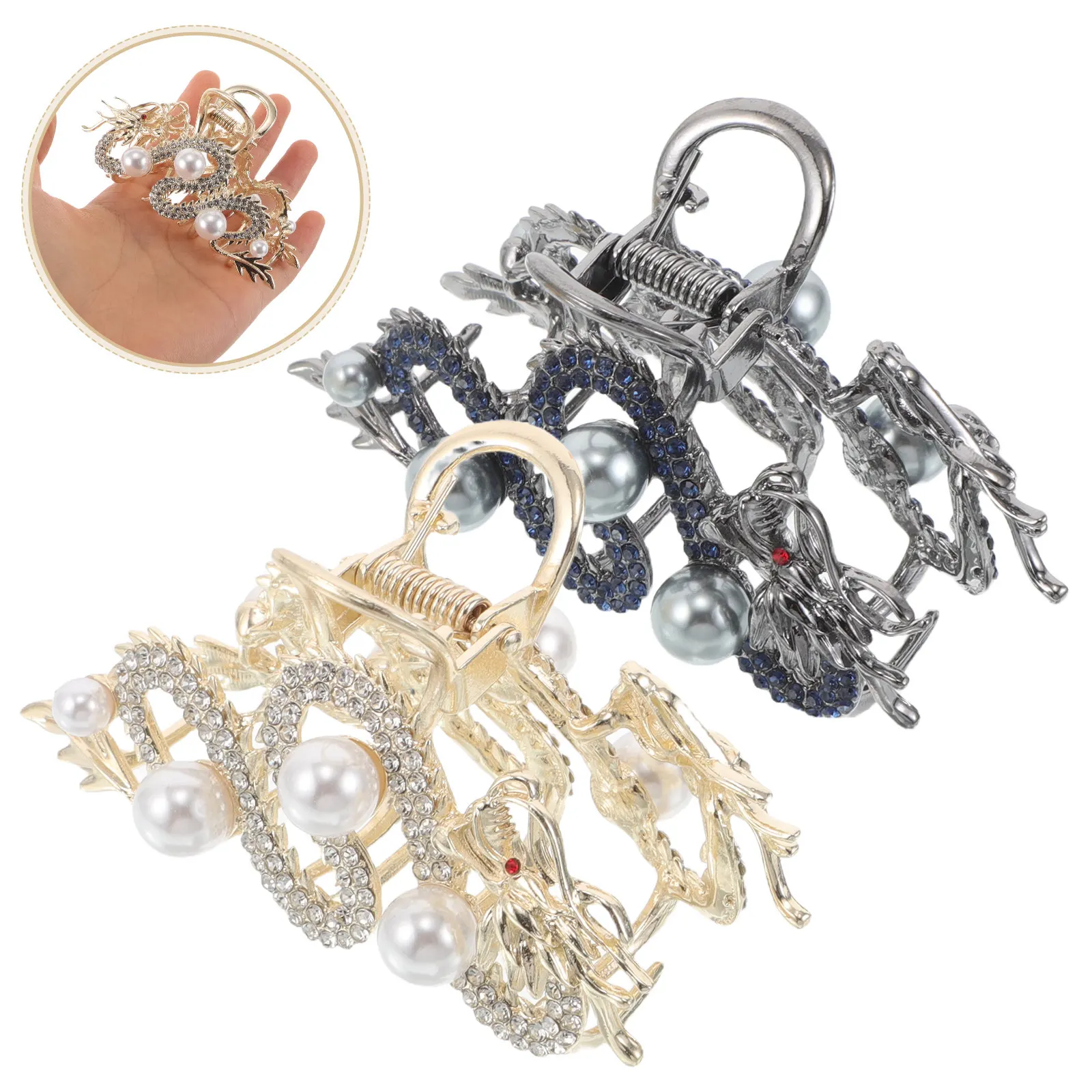 2 pcs Dragon For Women Large Metal Claw Clips Chinese Style Strong Hair Clamps For Thick Hair Updo Half-Up Hairstyles Claw Clips
2 pcs Dragon For Women Large Metal Claw Clips Chinese Style Strong Hair Clamps For Thick Hair Updo Half-Up Hairstyles Claw Clips