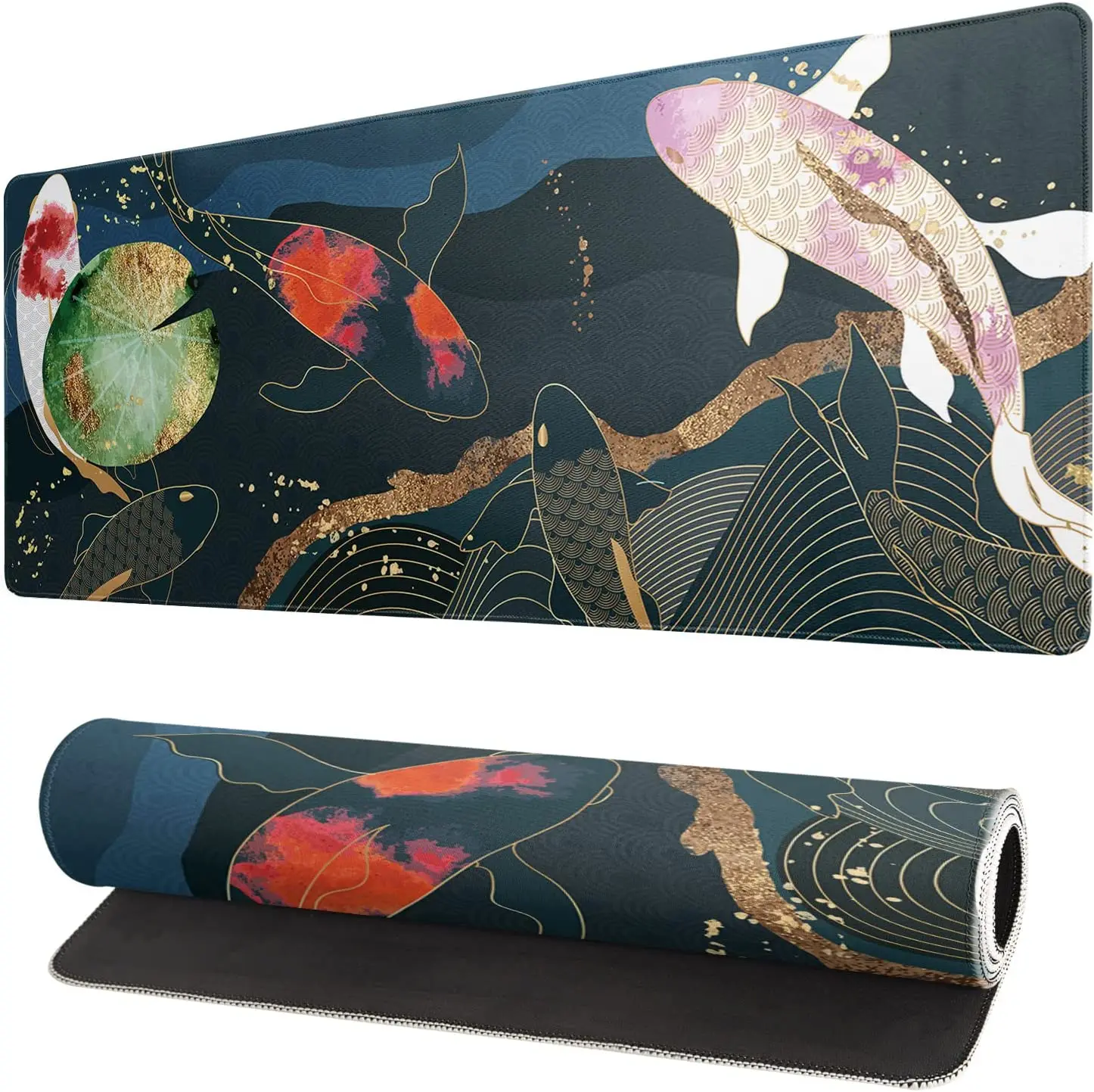 Японский большой коврик для мыши Koi Fish Art, коврик для мыши, увеличенная мышь, толстая длинная нескользящая резиновая основа, 31,5x11,8x0,12 дюймов
Японский большой коврик для мыши Koi Fish Art, коврик для мыши, увеличенная мышь, толстая длинная нескользящая резиновая основа, 31,5x11,8x0,12 дюймов