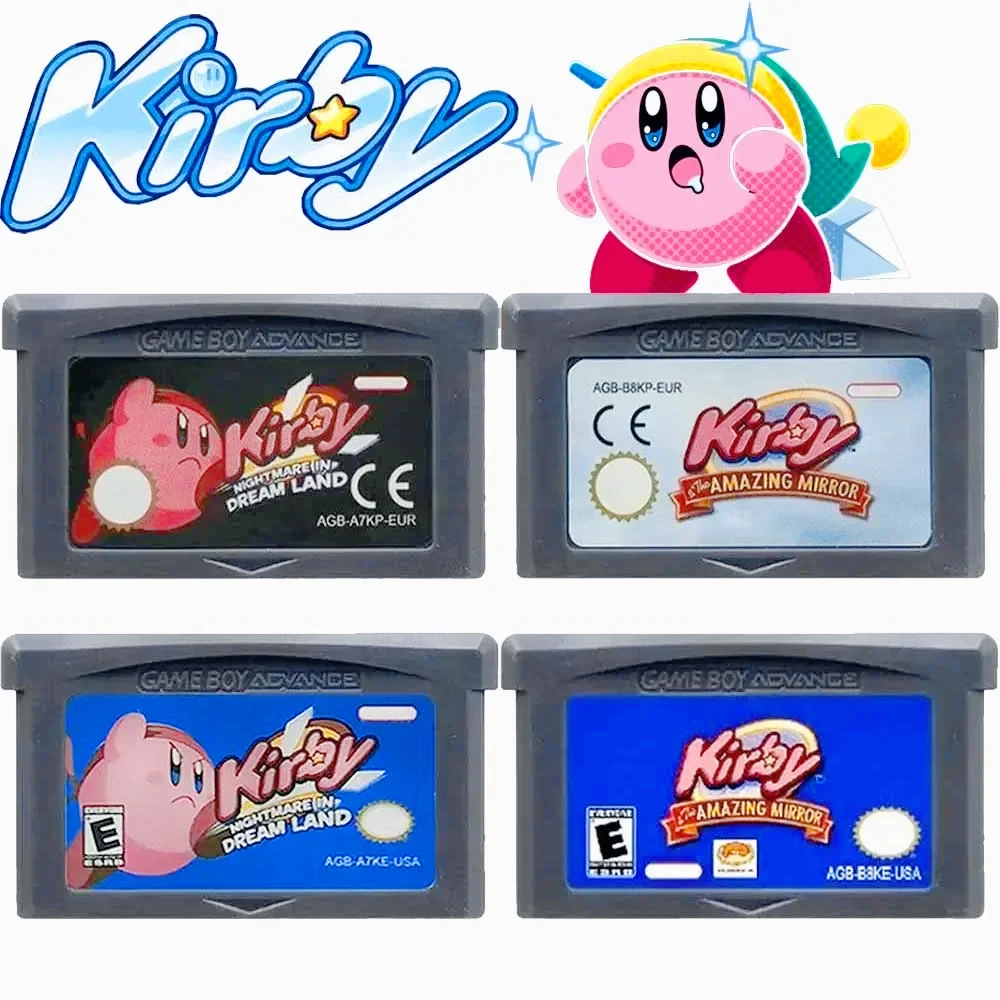 Горячий игровой картридж GBA Kirby, 32-битная карта для игровой консоли, английская версия, удивительное зеркало, кошмар в Dream Land для NDS GBA
Горячий игровой картридж GBA Kirby, 32-битная карта для игровой консоли, английская версия, удивительное зеркало, кошмар в Dream Land для NDS GBA