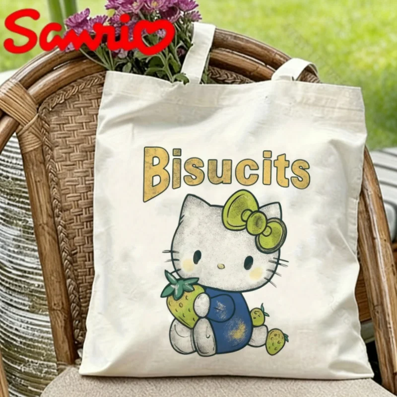 1PC Hello Kitty Holding Strawberries with “Bisucits” Quote Print Lightweight Canvas Shoulder Bag for Daily Use
1PC Hello Kitty Holding Strawberries with “Bisucits” Quote Print Lightweight Canvas Shoulder Bag for Daily Use