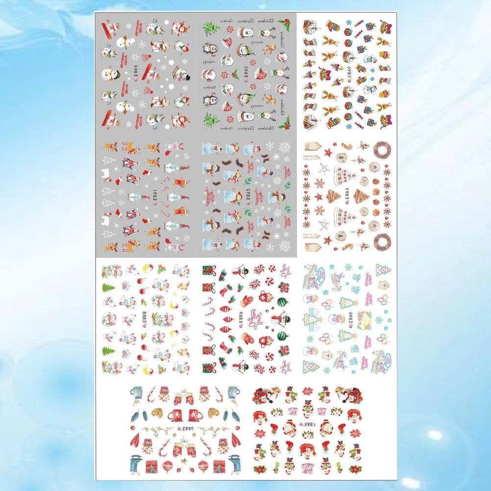 3 Sheets Nail Art Stickers Holiday Accessories Cartoon Fingernail Decal Stencils Manicure Decals
3 Sheets Nail Art Stickers Holiday Accessories Cartoon Fingernail Decal Stencils Manicure Decals