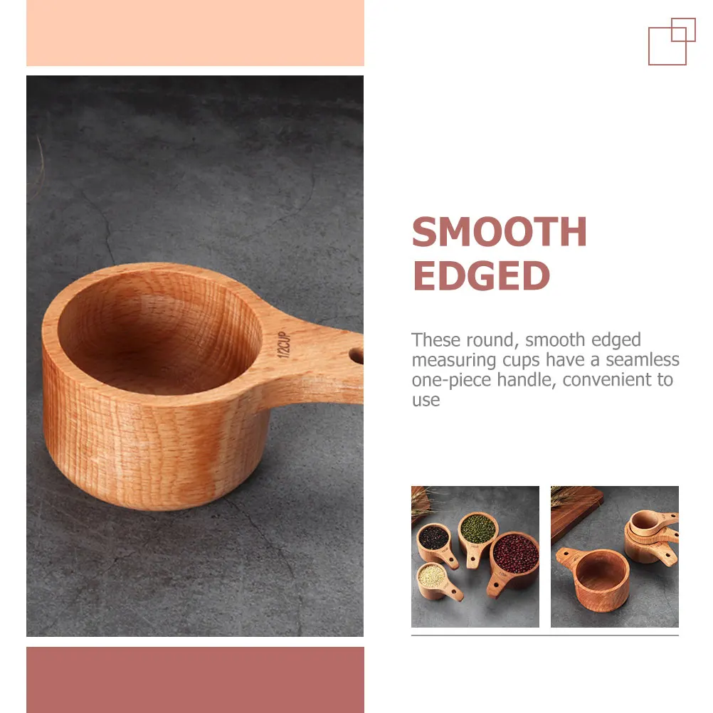 4Pcs Wooden Measuring Cups Spoon Set for Coffee Beans Tea Powder Baking Measure Tool Reusable Kitchen Supplies Safe Material
4Pcs Wooden Measuring Cups Spoon Set for Coffee Beans Tea Powder Baking Measure Tool Reusable Kitchen Supplies Safe Material