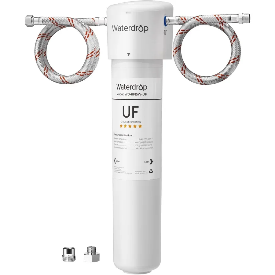 Under Sink Water Filter System 0.01 Micron Ultra Filtration for Bacteria Reduction Reduces Lead and Chlorine 2 Years or 19K Gal
Under Sink Water Filter System 0.01 Micron Ultra Filtration for Bacteria Reduction Reduces Lead and Chlorine 2 Years or 19K Gal