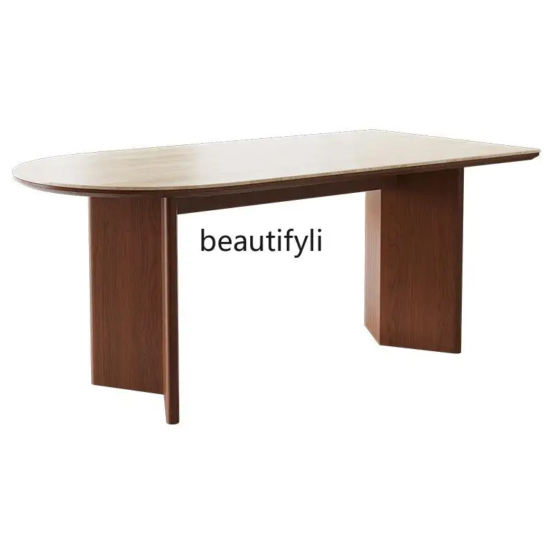 A55 Solid wood dining table household small apartment dining table Italian style, travertine rock slab dining table
A55 Solid wood dining table household small apartment dining table Italian style, travertine rock slab dining table