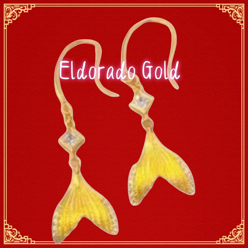New AU750 mermaid hook earrings with high-end feel, 18K goldfish tail versatile women's earrings, Valentine's Day birthday giftV
New AU750 mermaid hook earrings with high-end feel, 18K goldfish tail versatile women's earrings, Valentine's Day birthday giftV