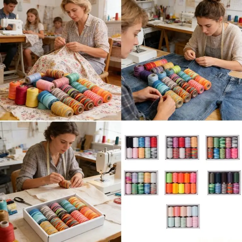 QX2E Multipurpose Polyester Craft Thread 8 Color Portable Designs
QX2E Multipurpose Polyester Craft Thread 8 Color Portable Designs