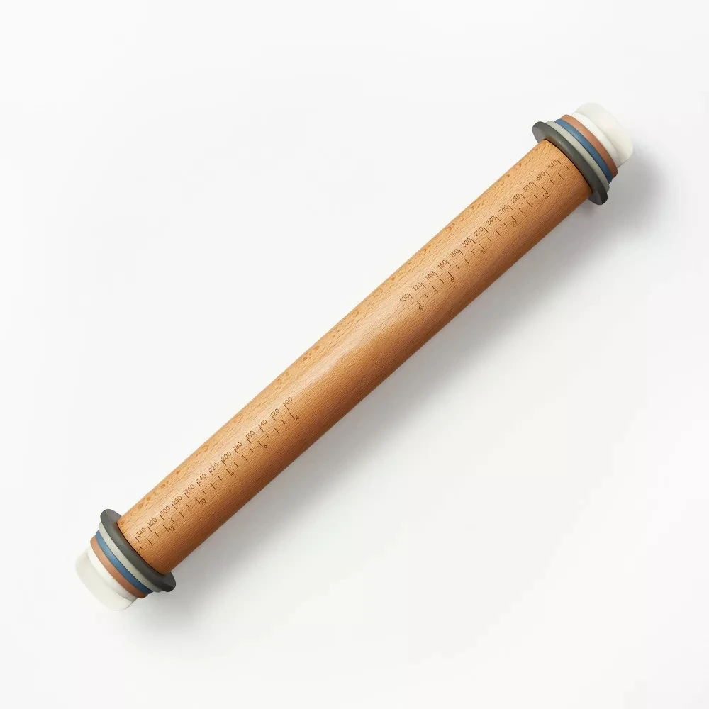 17.28" Wood Rolling Pin with Thickness Rings,Adjustable Rolling Pins for Baking,Dough Roller For Pizza,Pie,Pastry,Pasta,Cookies
17.28" Wood Rolling Pin with Thickness Rings,Adjustable Rolling Pins for Baking,Dough Roller For Pizza,Pie,Pastry,Pasta,Cookies