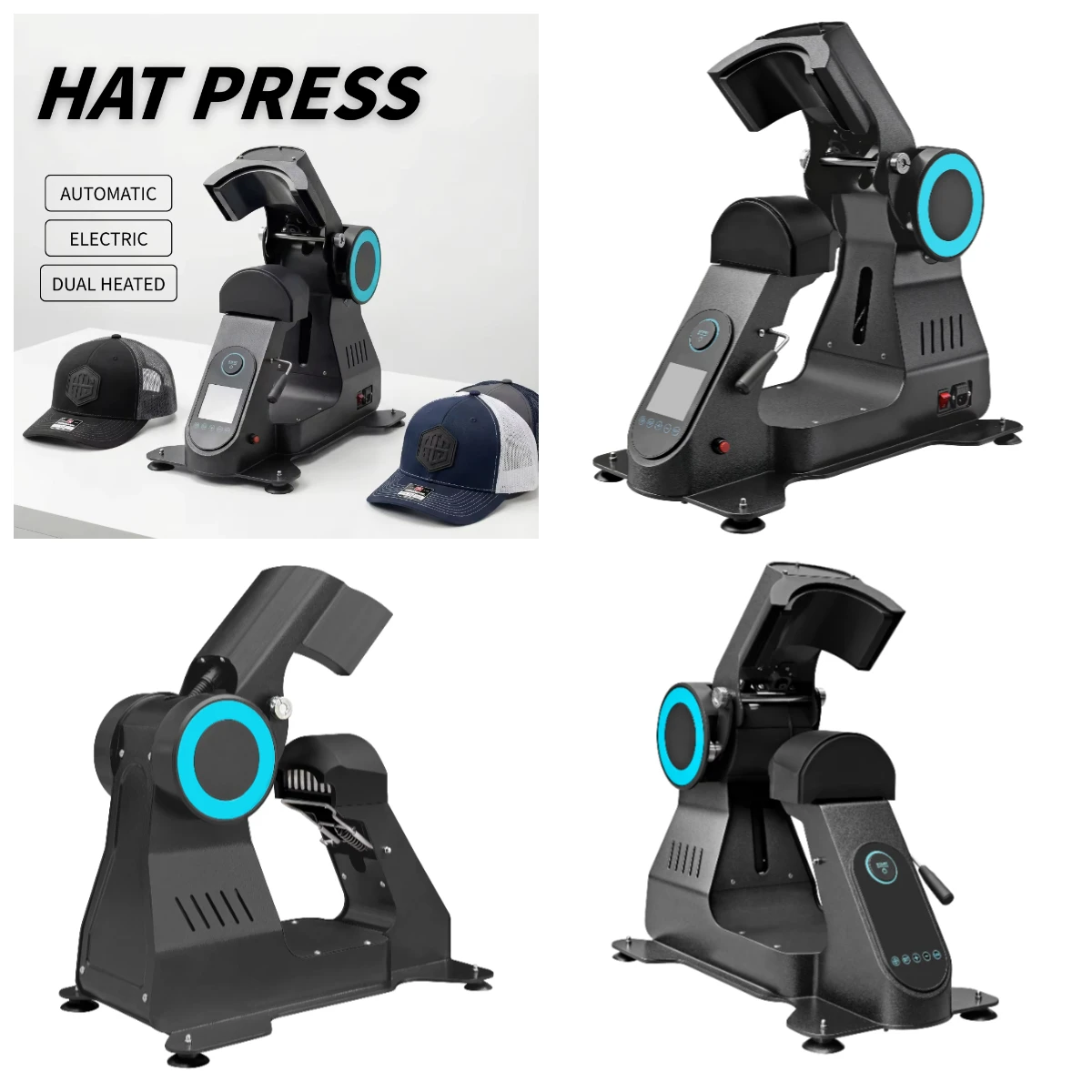 WJW New 4th Gen All-in-One Electric Smart LCD Hat Press Machine Automatic Dual Heating Cap Heat Transfer Press Positioning
WJW New 4th Gen All-in-One Electric Smart LCD Hat Press Machine Automatic Dual Heating Cap Heat Transfer Press Positioning