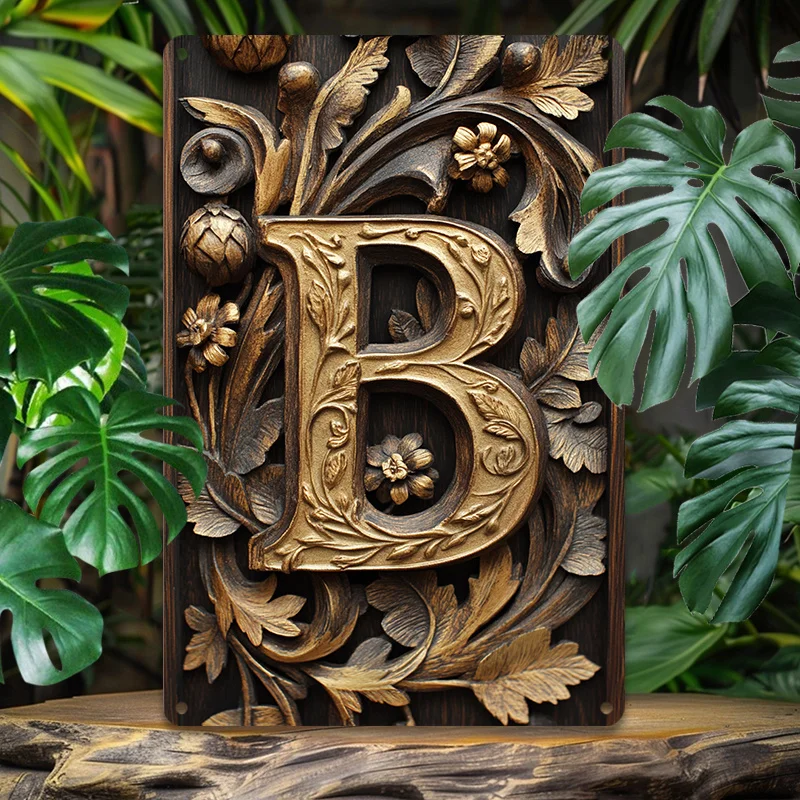 1pc Elegant Aluminum Wall Art, 3D Letter B with Floral Design, Decorative Metal Tin Sign for Home, Office, Studio, Bathroom
1pc Elegant Aluminum Wall Art, 3D Letter B with Floral Design, Decorative Metal Tin Sign for Home, Office, Studio, Bathroom