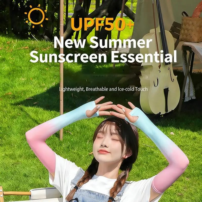 Women Gradient Ice Sleeves Outdoor UV Protection Sunblock Cool Long Arm Covers Breathable For Cycling Fitness
Women Gradient Ice Sleeves Outdoor UV Protection Sunblock Cool Long Arm Covers Breathable For Cycling Fitness