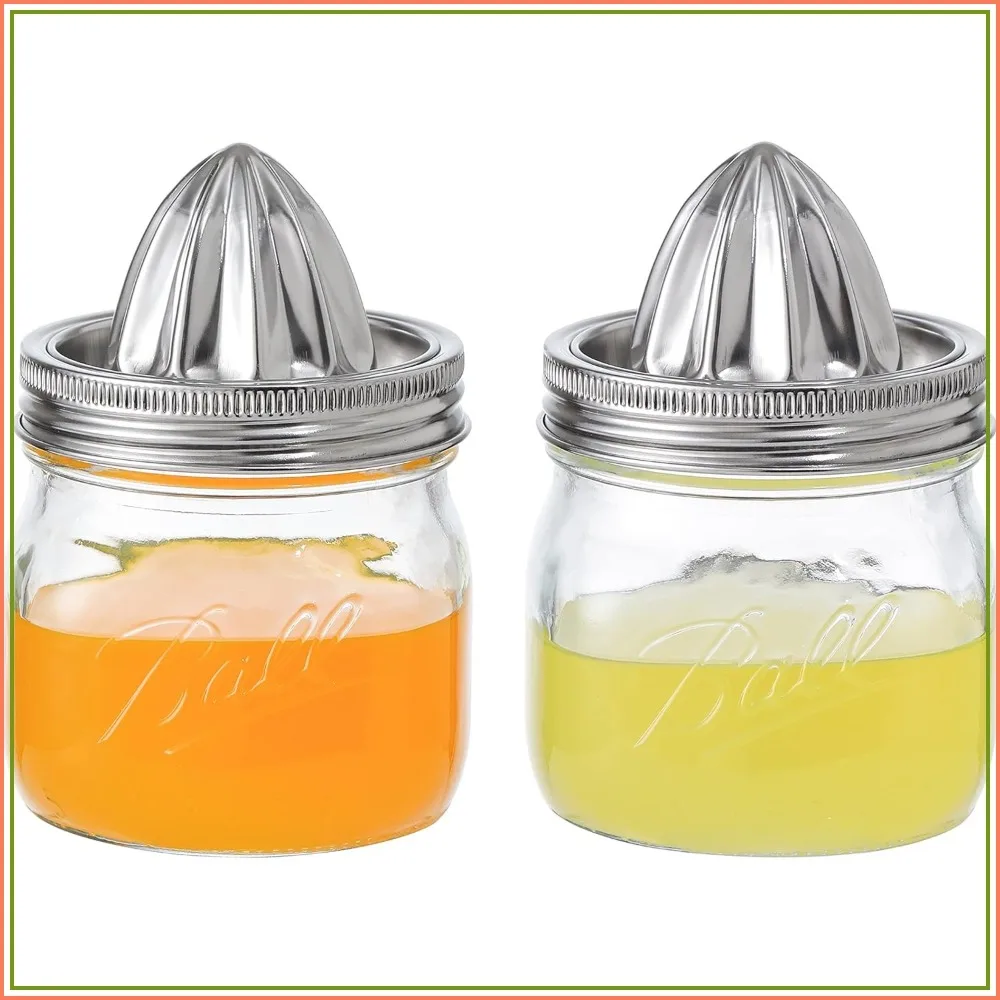 Manual Citrus Juicer Stainless Steel Hand Squeezer with 16 OZ Glass Mason Jars, Set of 2
Manual Citrus Juicer Stainless Steel Hand Squeezer with 16 OZ Glass Mason Jars, Set of 2