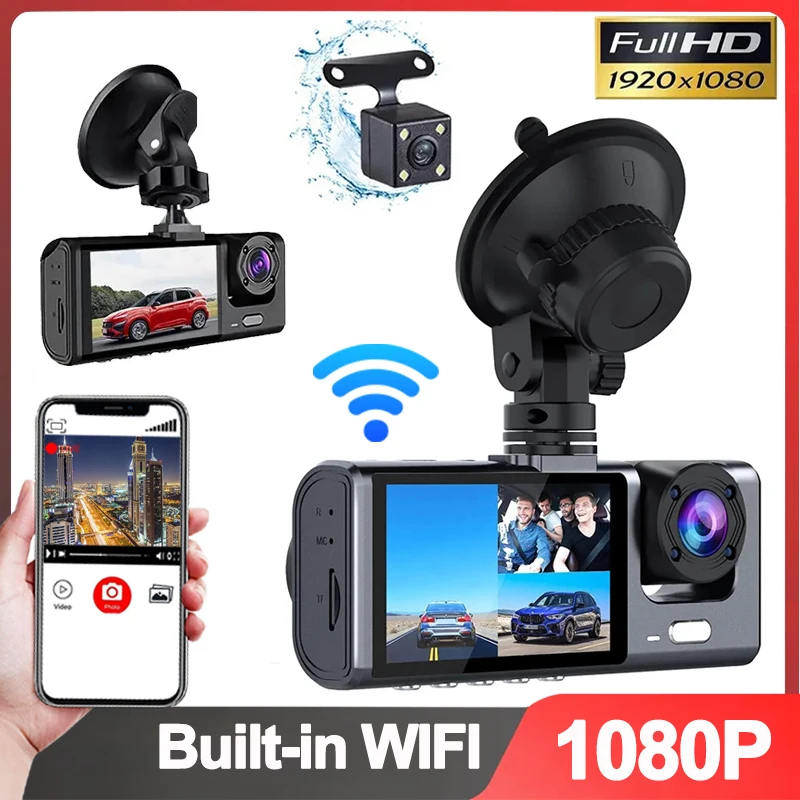 Car DVR WiFi Full HD 1080P Dash Cam Dual Lens Rear View Drive Video Recorder Black Box Auto Car Camera Dashcam Car Accessories
Car DVR WiFi Full HD 1080P Dash Cam Dual Lens Rear View Drive Video Recorder Black Box Auto Car Camera Dashcam Car Accessories