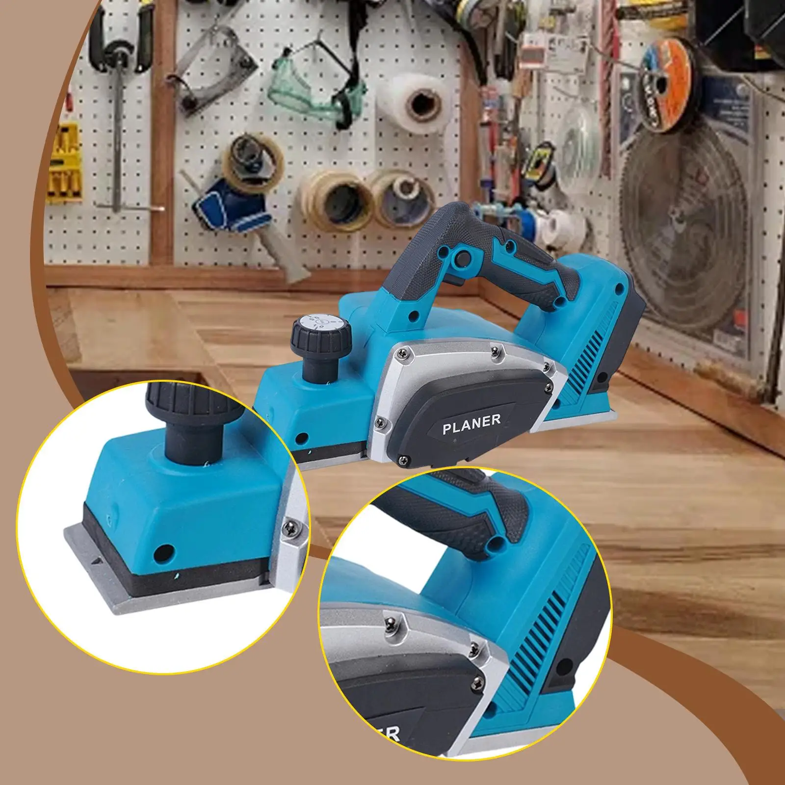Electric Hand Planer Board Processing Projects Portable Professional 15000RPM Adjustable Cordless Tabletop Carpentry Tool
Electric Hand Planer Board Processing Projects Portable Professional 15000RPM Adjustable Cordless Tabletop Carpentry Tool